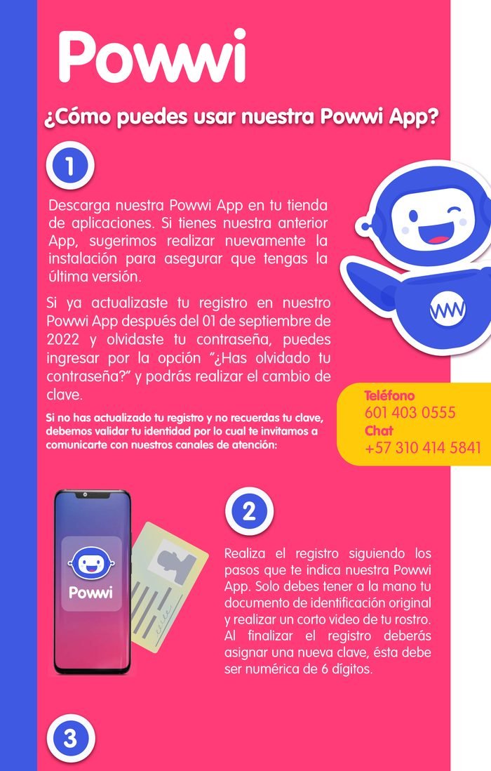 Cómo usar la app Powwi - paso 1 y 2